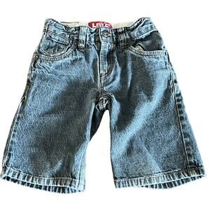 Levi’s Boys 5R Blue Denim Jeans Shorts Long Length
